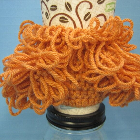 Handmade Crochet Poodle Puppy Dogs RED Cup Cozy - Picture 4 of 4